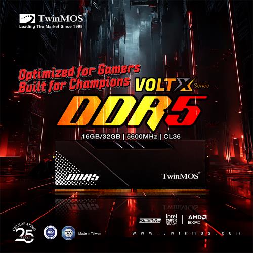 TWINMOS 16GB 5600MHz BLACK DDR5 CL36 Desktop Ram (Soğutuculu) TMD516GB5600U36B